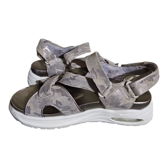 EARTH Cedar Kushma Gray Camo Shimmer Cushioned Sporty Sandals - Size 10 - Picture 3 of 6